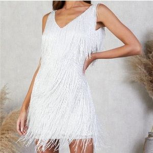 Nadine Merabi White Sadie Mini Dress